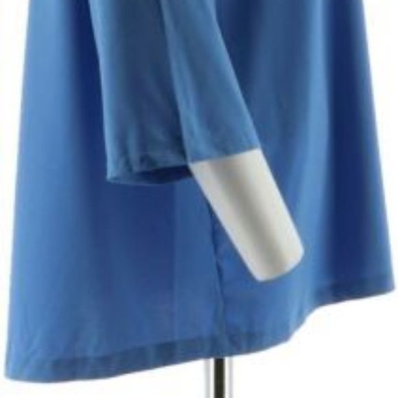NWT JOAN RIVERS 3/4 SLEEVE PLEATED BACK TOP XXS- FRENCH BLUE - Picture 6 of 10